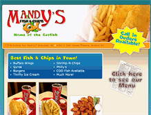 Tablet Screenshot of mandysfishandchips.com